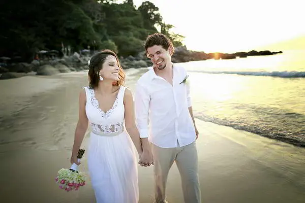 after wedding photo session on Sairee beach Koh Tao