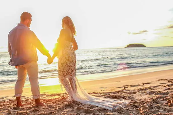 after wedding photo session on the beach by Koh Tao photographer